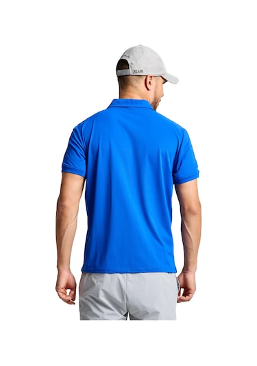 Slam Slam Tech Pique Polo Erkek Mavi Tişört W11 Mavi