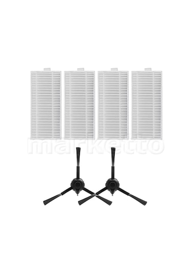 360 S10 Uyumlu Robot Süpürge Hepa Filtre Yan Fırça 6'lı Takımı