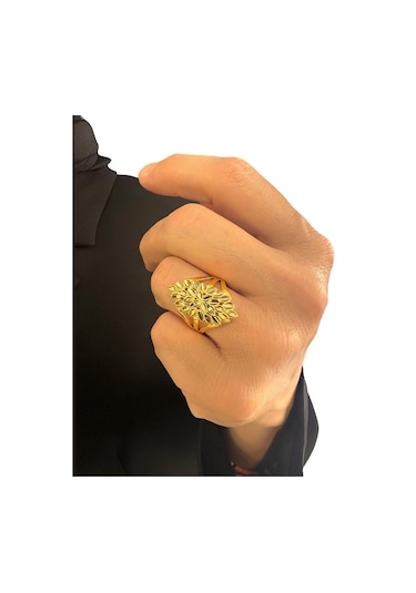 Magold Maraş Kalemkar İşçiliği Mekik Altın Yüzük 14 Ayar