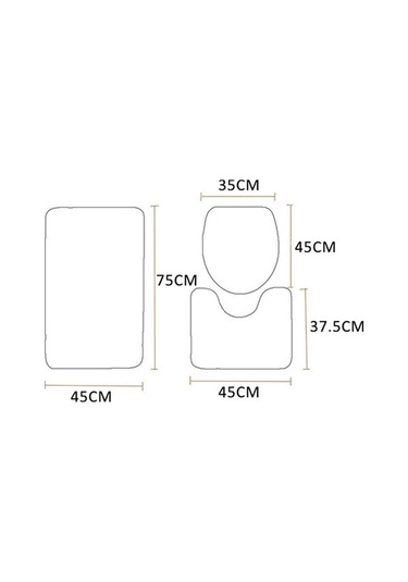 Ulzyvf 4'lü Su Geçirmez Banyo Seti - Duş Perdesi, Klozet Kapağı, Paspas Ve Kaymaz Halı Diğer