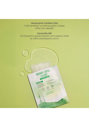 Muldream Fresh Cica Çay Ağacı Yağı Kağıt Yüz Maskesi 25 ML
