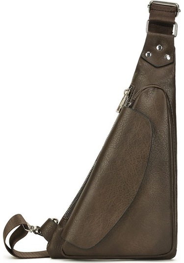 Erkekler İçin Şık Ve Pratik Göğüs Çantası - Hafif Ve Konforlu Günlük Sırt Çantası Modelleri Kahverengi