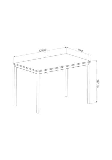 Elegance Yemek Masası Beyaz 120x70