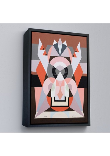 Çerçeveli Auguste Herbin - Simetrik Bileşim Tablosu-8101
