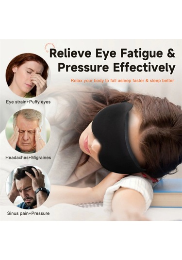 3d Uyku Maskesi Uyku Yardımı Körü Körüne Blokaj Hafif