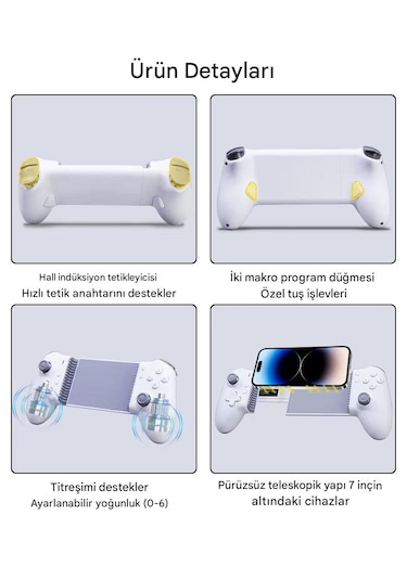 Everbox H5 Kablosuz Oyun Kumandası Gamepad Bluetooth Android, Apple Uyumlu iOS, Windows Pc 1000hz 400mah Batarya