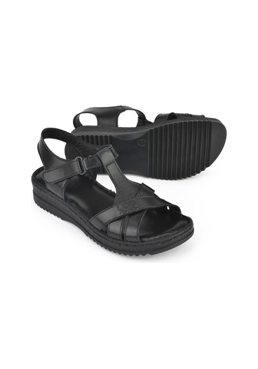 Ziya, Kadın Hakiki Deri Sandalet 1511051z011 Siyah 1511051z011 000 Siyah