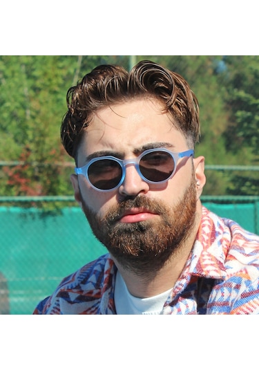 Theo Mavi Unisex Güneş Gözlüğü
