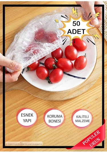 50 Adet Tencere & Tabak Bonesi, Gıda Bonesi, Saç Bonesi, Çok Amaçlı Bone, Yemek Bonesi
