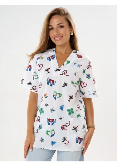 Nairimed Kadın Tıbbi Gömlek 371630337 Beyaz