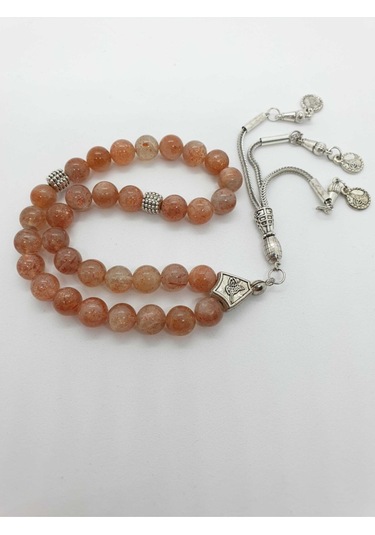 Sertifikalı Güneş Doğal Taş Tesbih 8 Mm Bal Renk