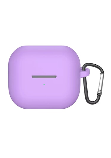 Samsung Galaxy Buds 3 / Galaxy Buds 3 Pro Uyumlu Silikon Kılıf+ Kanca Lila