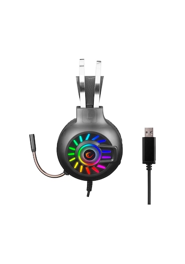 Rampage RM-K44 Zengibar 7.1 Surround Mikrofonlu RGB Kulak Üstü Oyuncu Kulaklığı