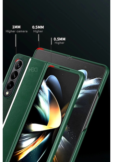 Samsung Galaxy Z Fold 4 Kılıf Hbc-155 Lizbon Kapak - Derin Mor