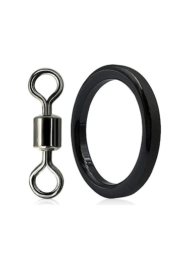 Springsun Seramik Levha İçeren Olta Rehber Halkaları Seti - Dayanıklı, Kolay Kurulum, Doğru Atış İçin Olta Aksesuarı Siyah, 80 Adet/kutu