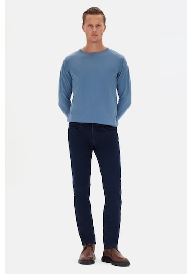 Ds Damat Regular Fit Mavi Düz Kazak 1hc060196016m 701