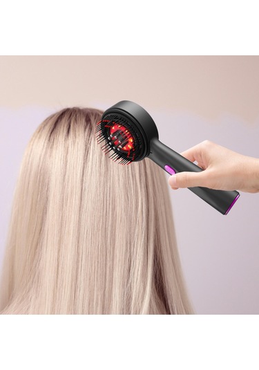 Suntek Akülü Elektrikli Masaj Saç Derisi Fırçası Kafa Siyah Saç Derisine Masaj Fırçası
