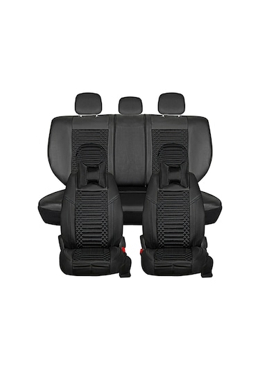 Kia Picanto Uyumlu Lüks Deri Oto Koltuk Kılıfı Ön Arka Takım Siyah Giydirme Tip Exc