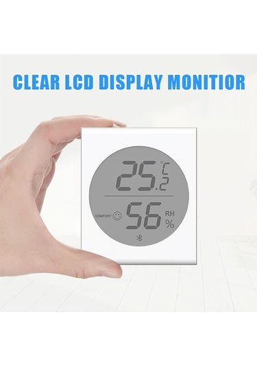 Fortunelane Ofis Depo İçin 433mhz Kablosuz İç Sıcaklık Nem Sensörü, -30 C - 100 C, Cr2032 Pil