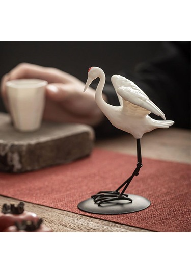 Homyl Vinç Heykeli Heykelcik Modern Minimalist Kuş Süsü Stila