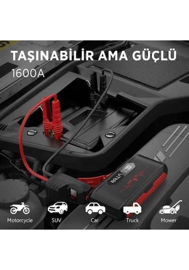 Utrai Jstar 3 20000 mAh 1600A Jump Starter Taşınabilir Akü Takviye Cihazı Seti