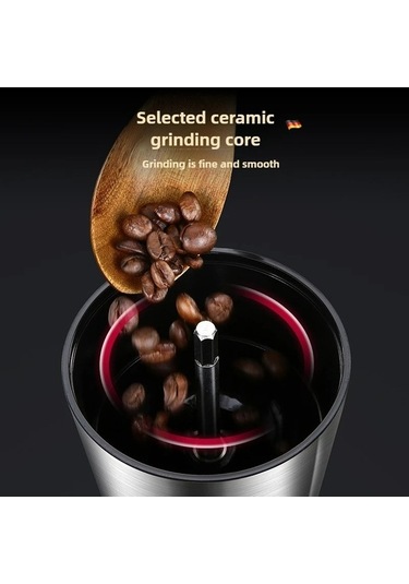 Trendooze El Çalıştırmalı Kahve Öğütücü - Siyah, Kompakt Tasarım Siyah