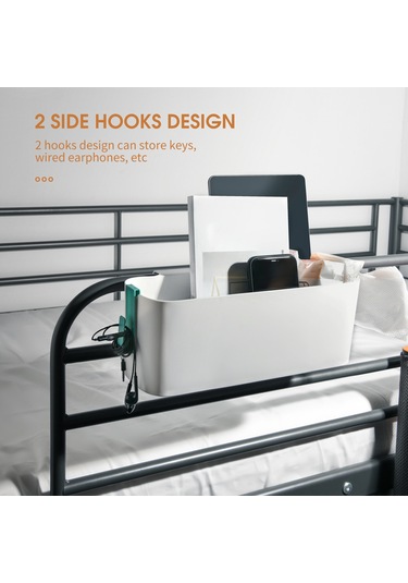 Xiyyadms Yatak Başı Askılı Raf - Üniversite Yurdu İçin Pratik Yatak Kenarı Organizer 111 Karakter Yeşil