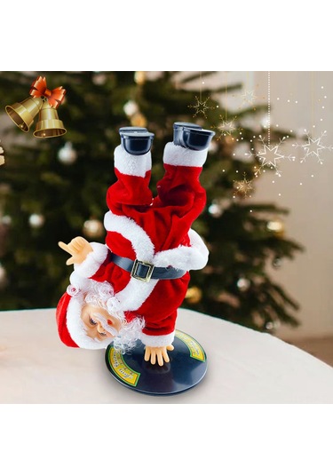Xindoker Elektrikli Devrilen Döner Noel Baba Oyuncak, Ev Dekorasyonu İçin Noel Festivali Atmosferi Artırıcı Hediyelik Oyuncak Çok Renkli