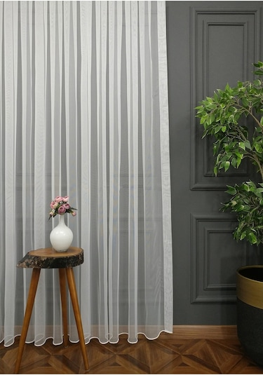 Evdepo Home Kullanıma Hazır Vual Tül Perde (540662467)