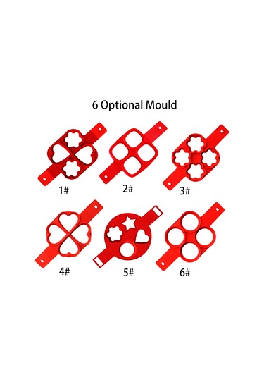 Teltree Silikon Yumurta Kalıbı 4 Lü Kalp Ve Çiçek Şekilli Yumurta Pişirme Aleti Diğer