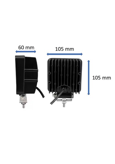 2 Adet 16 Led Kare 9-48 Volt 48 Watt Ip67 Çalışma Lambası