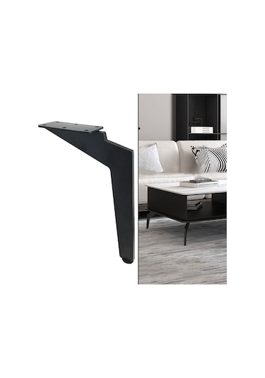 Sones Lh-dj08 Ayarlanabilir Bıçak Şeklinde Metal Mobilya Destek Ayakları, Yükseklik: 62cm Mat Siyah