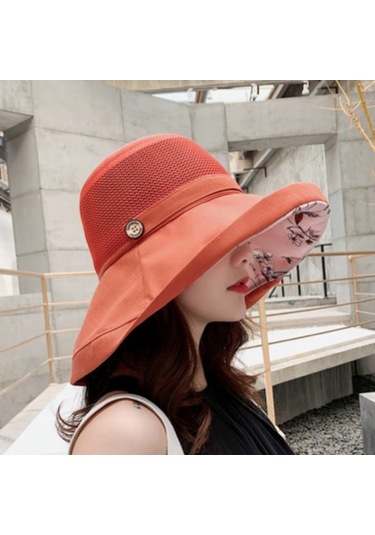 Şık Ve Zarif Bayanlar İçin Yazlık Güneşlik Kova Modeli Şapka Bej