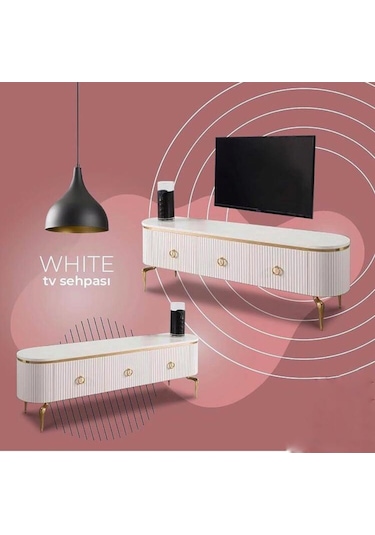 Evnesya1 Desing Tv Sehpa Beyaz