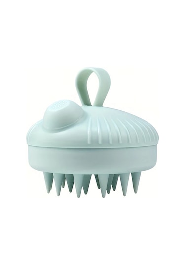 Elmpaly Lambano Gri Yeşil Silikon Saç Fırçası Yumuşak Tarama Masaj Şampuan Dispanseri