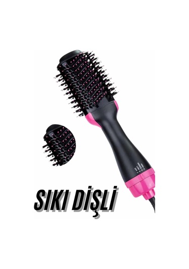 Saç Kurutma Makinesi Saç Düzleştirici Fön Tarak Isı Ayarlı Sıkı Dişli
