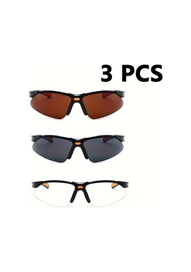 Willowhaven C8 Kırmızı 3 Adet İş Güvenliği Gözlüğü - Hafif Koruyucu