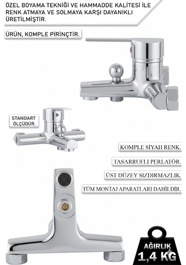 Banyo Bataryası Ve Geniş Şampuanlıklı Sürgülü Duş Seti Krom