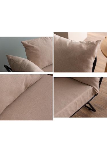 Pafu Viper İkili Katlanır Yataklı Koltuk Keten Krem