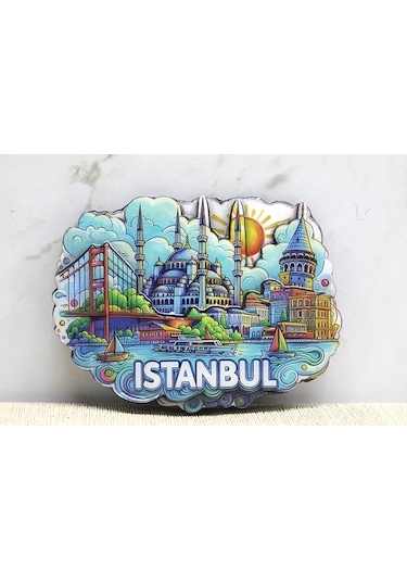 Ahşap İstanbul Temalı Magnet Alk4361
