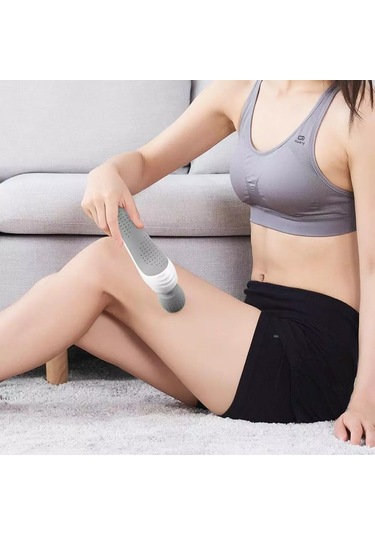 Şarjlı Sessiz Titreşimli Tüm Vücut Masaj Cihazı Su Geçirmez Silikon Başlık Beyaz