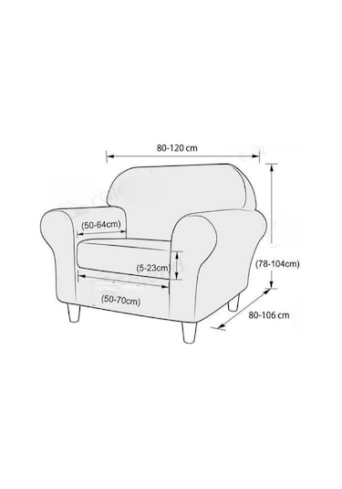 Koltuk Örtüsü Koltuk Kılıfı Streç Lastikli Esnek Krem