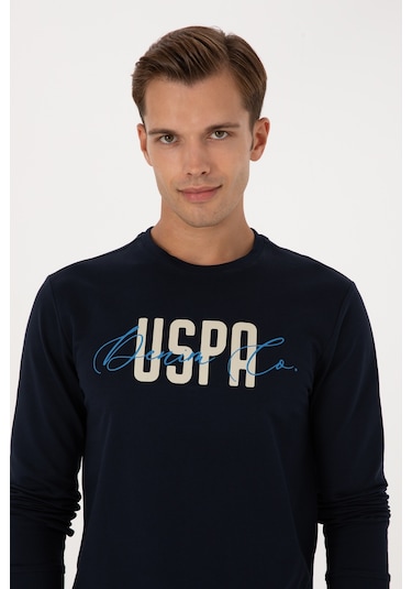 U.S. Polo Assn. Erkek Regular Fit Bisiklet Yaka Lacivert İnce Sweatshirt 50315570-VR033 U.S. Polo Assn. Erkek Regular Fit Bisiklet Yaka Lacivert İnce Sweatshirt 50315570-VR033