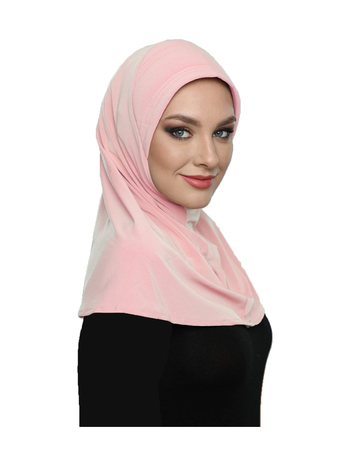 Takmatik Sade Pudra Hazır Türban Tesettür Havuz Bonesi Namaz Örtüsü Pudra