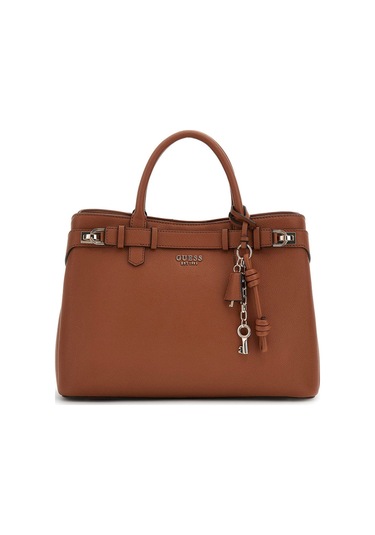 Kadın Aksesuarlı Ve Toka Detaylı El Çantası - Taba Kahverengi