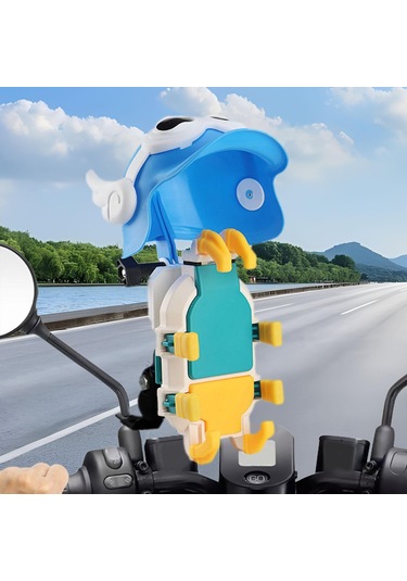 Suntek Tüm Cep Telefonları Için Motosiklet Telefon Tutucu Mavi