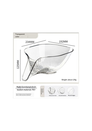Xurunkeji Mutfak Lavabosu İçin Tahliye Sepeti Hunisi, Çok Fonksiyonlu Tahliye Sepeti Sebze Yıkama Sepeti Kuru Ve Islak Ayırma Şeffaf Xurunkeji Mutfak Lavabosu İçin Tahliye Sepeti Hunisi, Çok Fonksiyonlu Tahliye Sepeti Sebze Yıkama Sepeti Kuru Ve Islak Ayırma Şeffaf