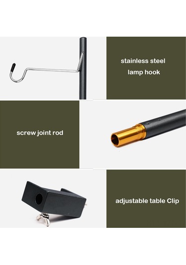 Yuntech01 Kamp Aydınlatması İçin Taşınabilir Katlanır Alüminyum Lamba Sehpası, Mavi Mavi