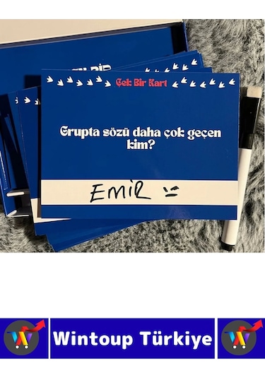 Eğlenceli Arkadaş Grup Oyunu Cesur Sorulu İtiraflı Silinebilir Yazı Kalemli 50 Kartlı İtiraf Oyunu