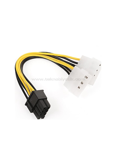 Dark 2 X 4 Pin Molex - 6+2 Pin Pci-E Dönüştürücü Kablo Dk-Cb-P10